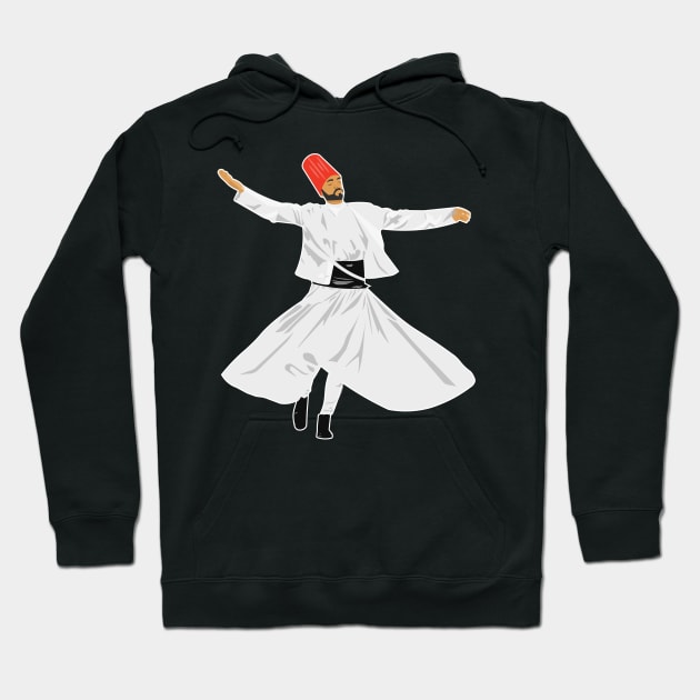 Sufi Dervish Whirling Art Hoodie by boholoc0